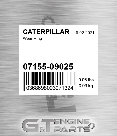 07155-09025 Wear Ring for CATERPILLAR