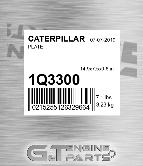 1Q3300 Plate for CATERPILLAR