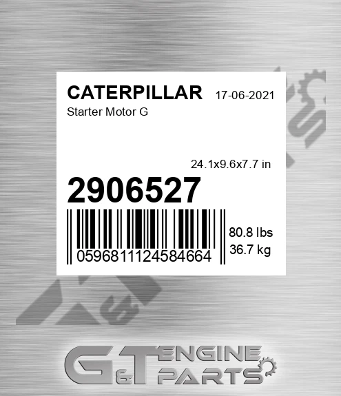 2906527 Starter Motor G for CATERPILLAR