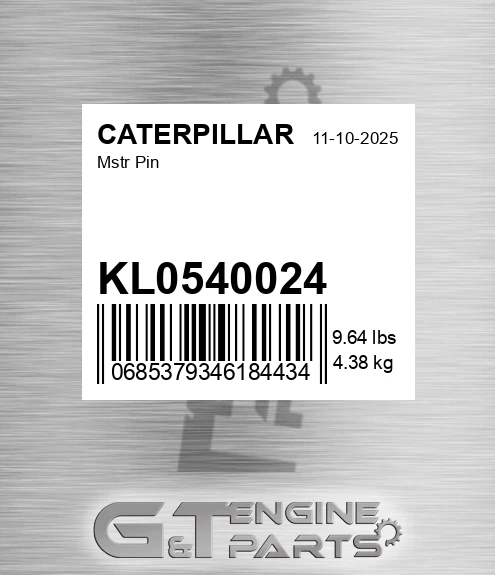 KL0540024 Mstr Pin for CATERPILLAR
