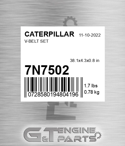 7N7502 V-belt Set