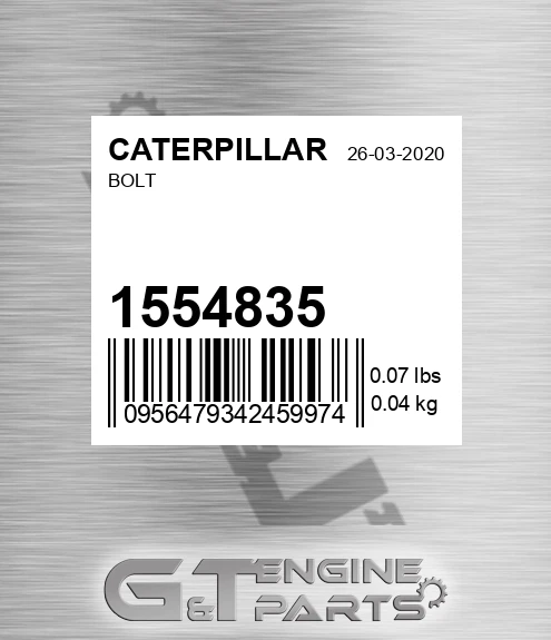 155-4835 Bolt for CATERPILLAR