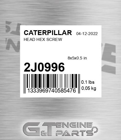 2J-0996 Head Hex Screw
