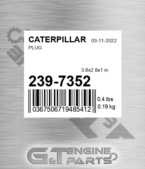 239-7352 Plug for CATERPILLAR
