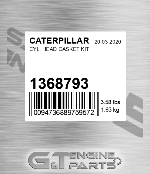 136-8793 Cyl. Head Gasket Kit for CATERPILLAR