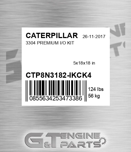 CTP8N3182-IKCK4 3304 Premium I/o Kit for CATERPILLAR