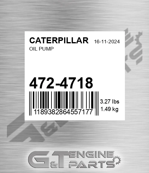 472-4718 Oil Pump