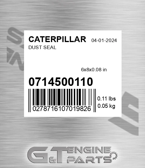 07145-00110 Dust Seal