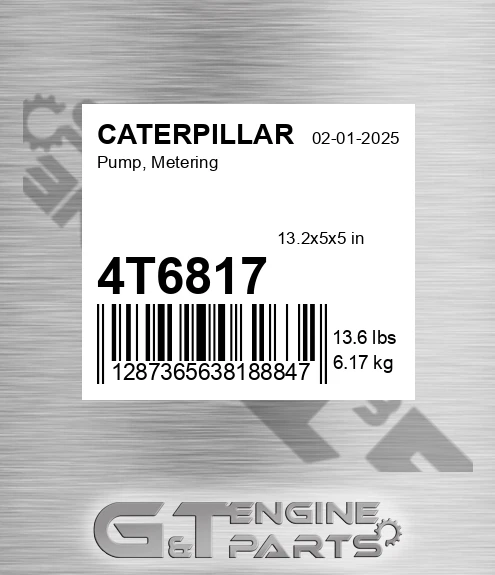 4T6817 Pump, Metering for CATERPILLAR