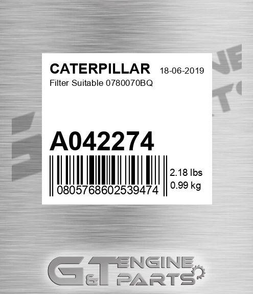 A042274 Filter Suitable 0780070bq