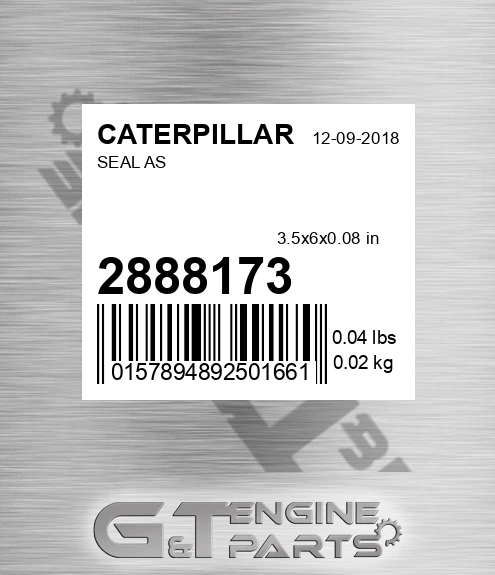 2888173 Seal As for CATERPILLAR