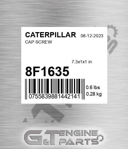 8F1635 Cap Screw for CATERPILLAR