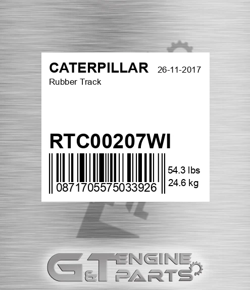 RTC00207WI Rubber Track