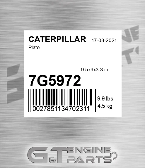 7G5972 Plate