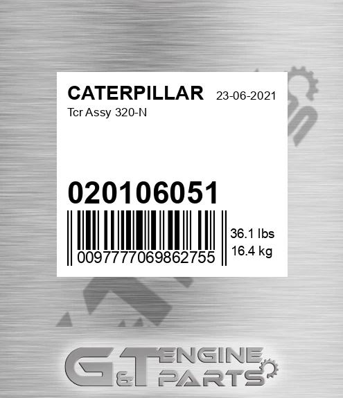 020106051 Tcr Assy 320-n for CATERPILLAR