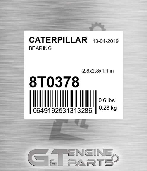 8T-0378 Bearing for CATERPILLAR