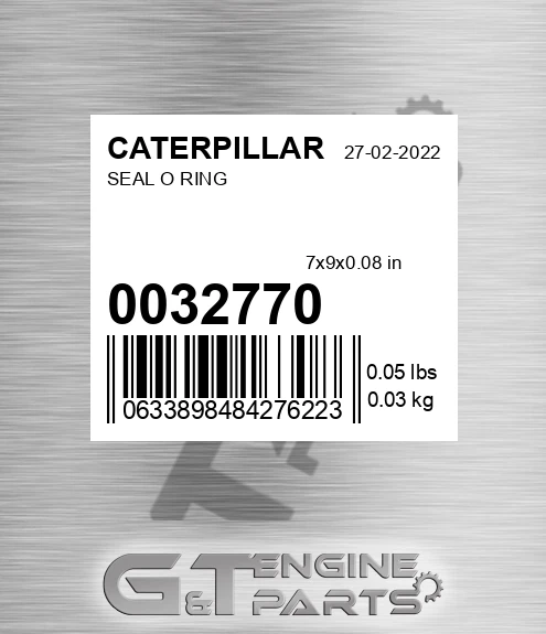 0032770 Seal O Ring for CATERPILLAR