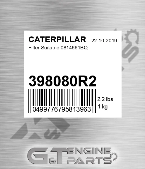 398080R2 Filter Suitable 0814661bq