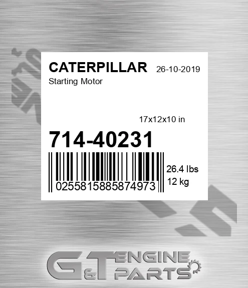 714-40231 Starting Motor