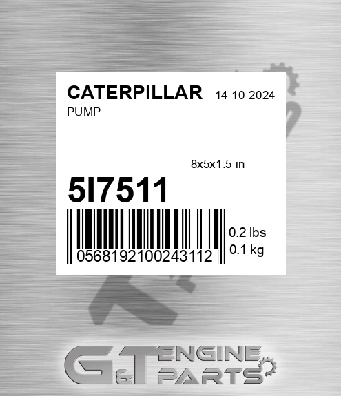 5I-7511 Pump for CATERPILLAR