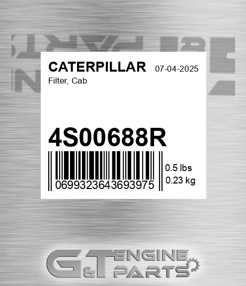 4S00688R Filter, Cab for CATERPILLAR