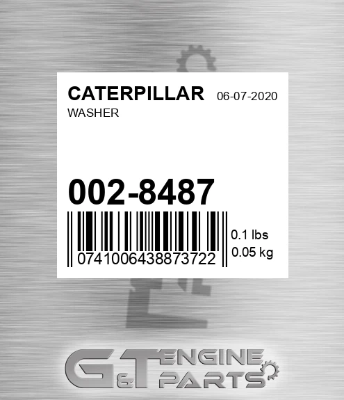 002-8487 Washer for CATERPILLAR