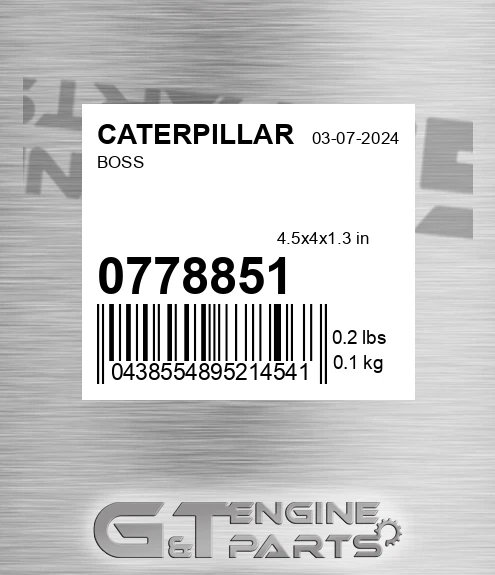 077-8851 Boss for CATERPILLAR