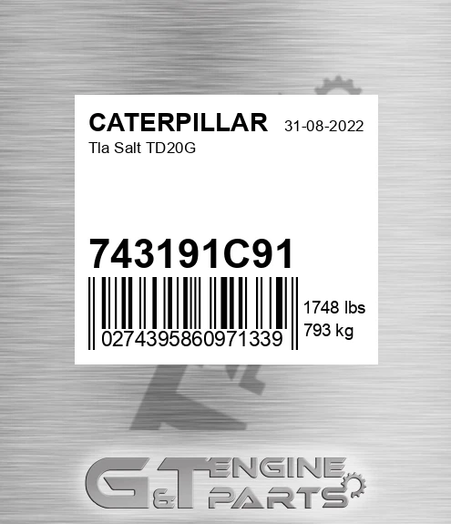 743191C91 Tla Salt Td20g