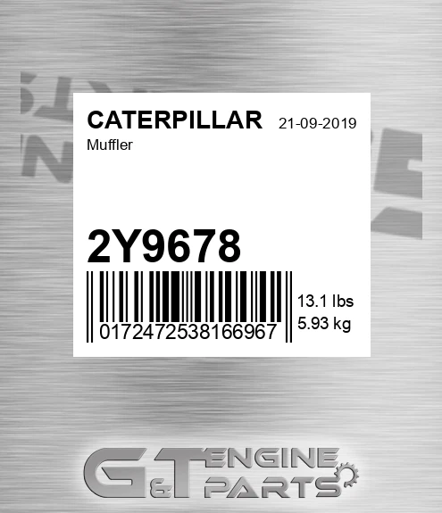 2Y9678 Muffler for CATERPILLAR