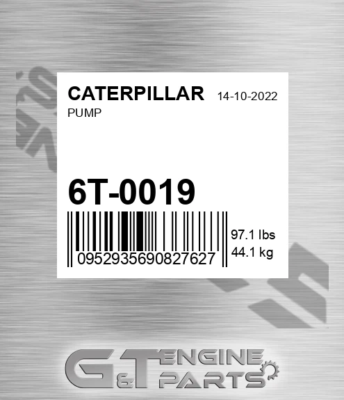 6T-0019 Pump for CATERPILLAR
