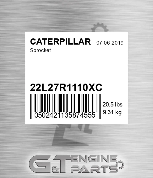 22L27R1110XC Sprocket for CATERPILLAR