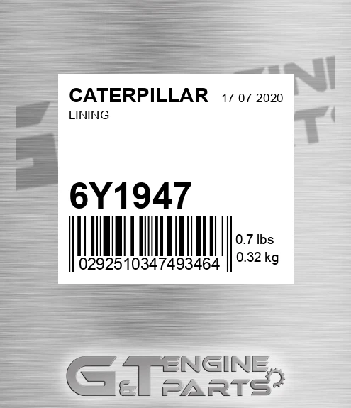 6Y1947 Lining for CATERPILLAR