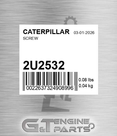 2U-2532 Screw for CATERPILLAR