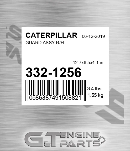 332-1256 Guard Assy R/h for CATERPILLAR