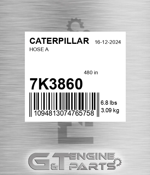 7K3860 Hose A for CATERPILLAR