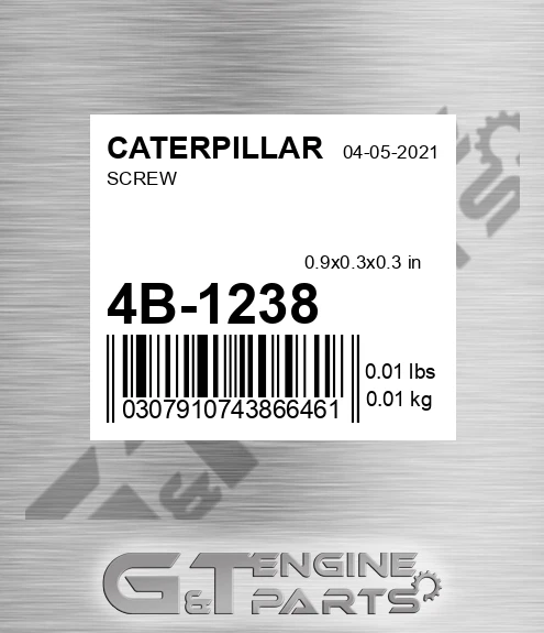 4B-1238 Screw for CATERPILLAR
