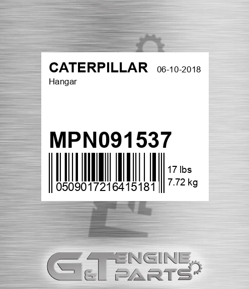 MPN091537 Hangar for CATERPILLAR