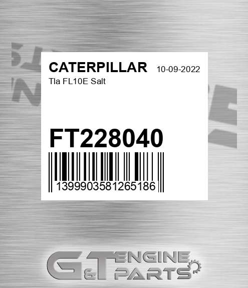 FT228040 CATERPILLAR Tla Fl10e Salt