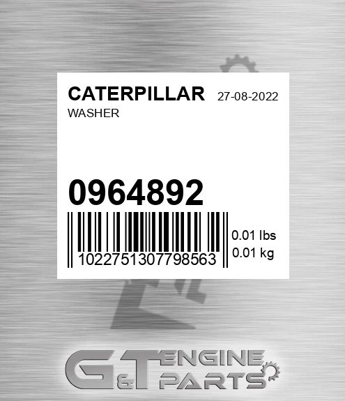 096-4892 Washer for CATERPILLAR