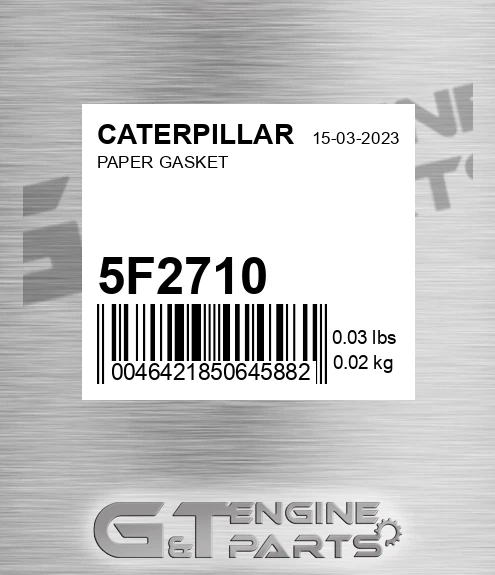 5F-2710 Paper Gasket for CATERPILLAR
