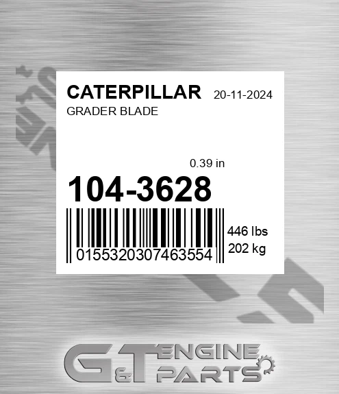 104-3628 Grader Blade for CATERPILLAR