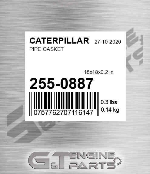 255-0887 Pipe Gasket