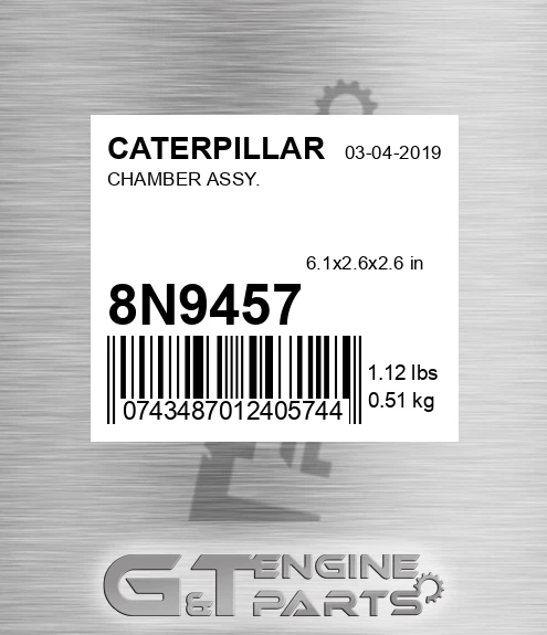 8N-9457 Chamber Assy. for CATERPILLAR