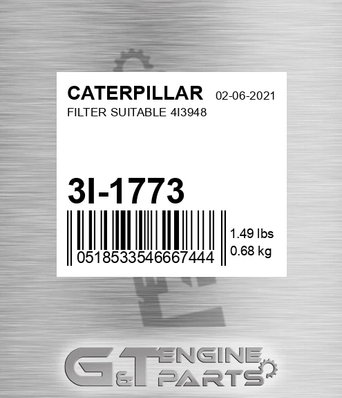 3I-1773 Filter Suitable 4i3948 for CATERPILLAR