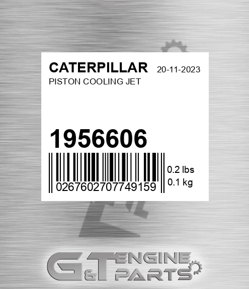 195-6606 Piston Cooling Jet for CATERPILLAR