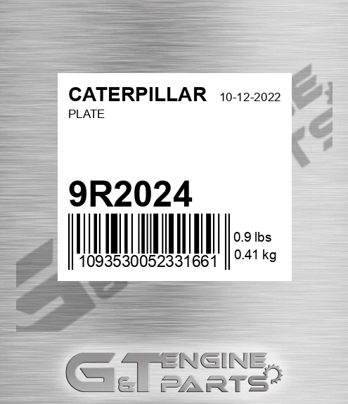 9R2024 Plate
