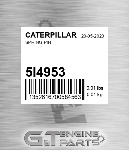 5I-4953 Spring Pin for CATERPILLAR