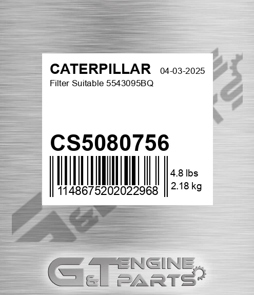 CS5080756 Filter Suitable 5543095bq