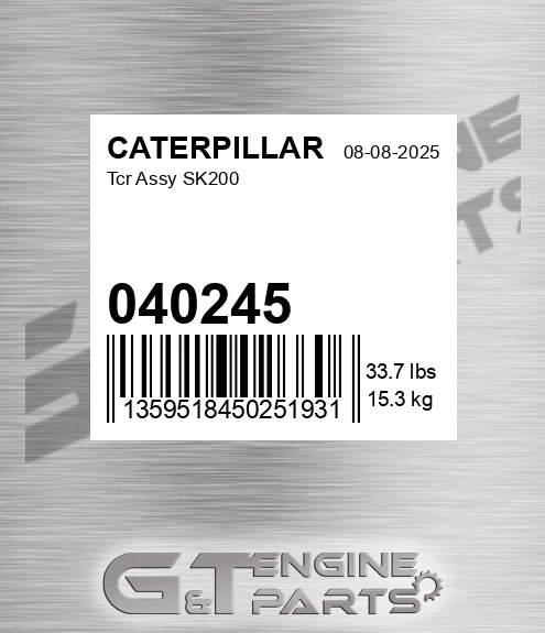 040245 CATERPILLAR Tcr Assy Sk200