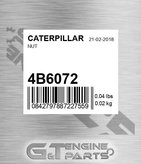 4B6072 CATERPILLAR Nut